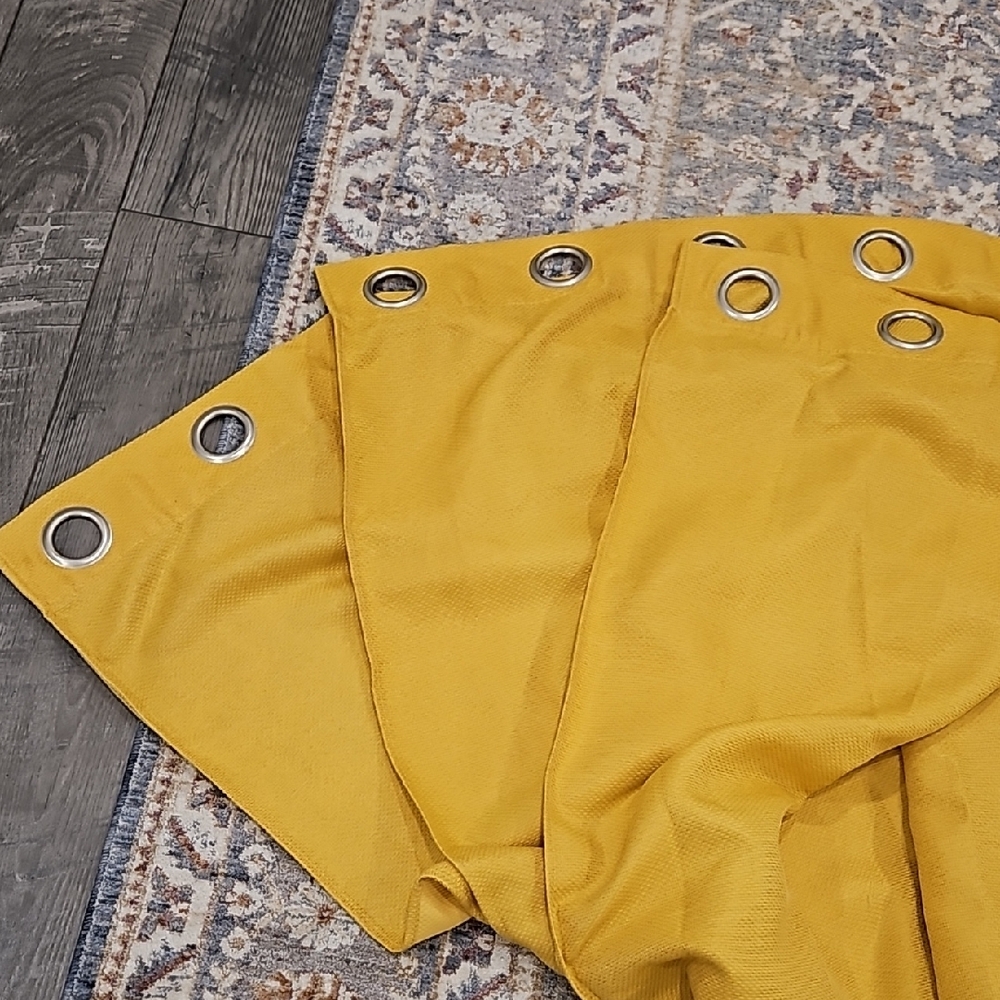 Yellow Grommet Curtain Panel